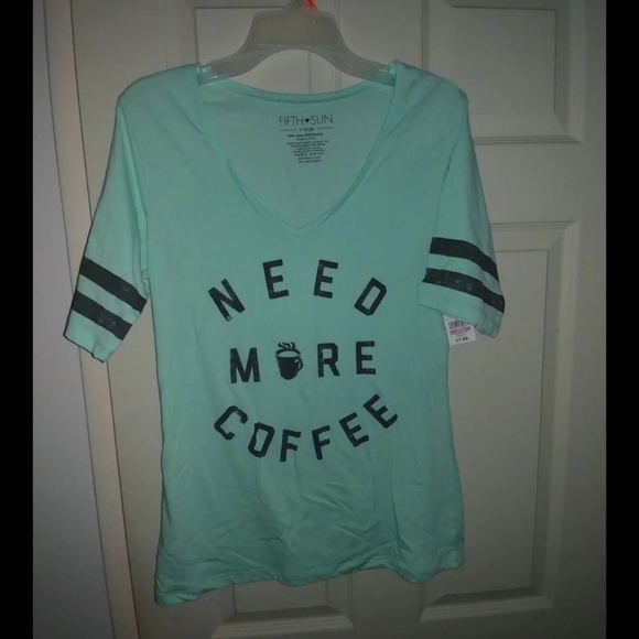 No Boundaries Tops - "Need More Coffee" Lounge T-shirt